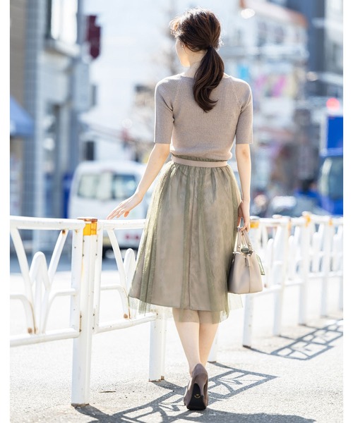 12Twelve Agenda（トゥエルブ　アジェンダ）の「レースフレアスカート（スカート・レディース・ベージュ/カーキ/ラベンダー・S/M）」の8枚目の写真