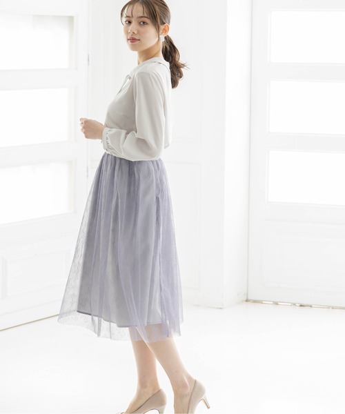 12Twelve Agenda（トゥエルブ　アジェンダ）の「レースフレアスカート（スカート・レディース・ベージュ/カーキ/ラベンダー・S/M）」の20枚目の写真