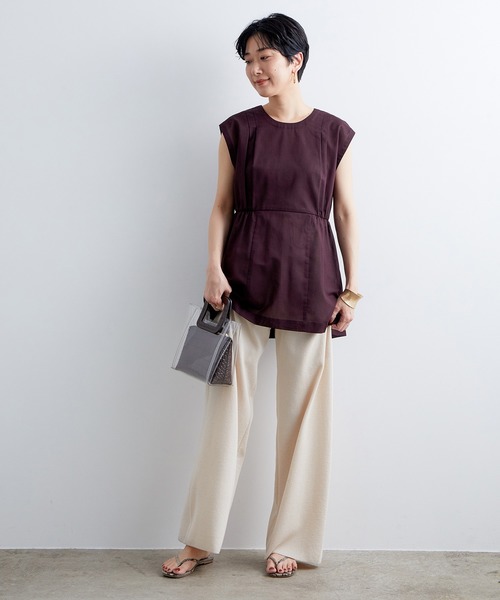 ADAM ET ROPE'（アダムエロペ）の「【一部店舗限定】スクエアトゥビーチサンダル（サンダル・レディース・ブラック/ブラック系その他/ベージュ・36/37/38）」の7枚目の写真