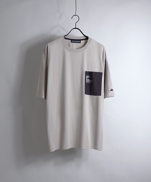 Kappa（カッパ）の「Kappa/カッパ 別注ナイロンポケット切替ビッグシルエットTシャツ（Tシャツ/カットソー・メンズ・ホワイト/ブラック/ベージュ/サックスブルー/ホワイト系その他/ブラック系その他/ホワイト系その他2/ホワイト系その他3/ホワイト系その他4/ブラック系その他2/ブラック系その他3/ブラック系その他4・M/L）」の11枚目の写真