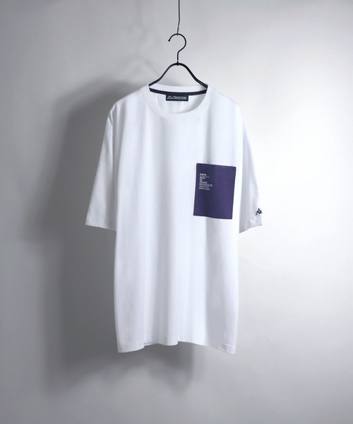 Kappa（カッパ）の「Kappa/カッパ 別注ナイロンポケット切替ビッグシルエットTシャツ（Tシャツ/カットソー・メンズ・ホワイト/ブラック/ベージュ/サックスブルー/ホワイト系その他/ブラック系その他/ホワイト系その他2/ホワイト系その他3/ホワイト系その他4/ブラック系その他2/ブラック系その他3/ブラック系その他4・M/L）」の3枚目の写真