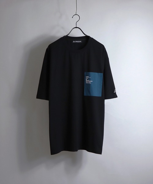 Kappa（カッパ）の「Kappa/カッパ 別注ナイロンポケット切替ビッグシルエットTシャツ（Tシャツ/カットソー・メンズ・ホワイト/ブラック/ベージュ/サックスブルー/ホワイト系その他/ブラック系その他/ホワイト系その他2/ホワイト系その他3/ホワイト系その他4/ブラック系その他2/ブラック系その他3/ブラック系その他4・M/L）」の7枚目の写真