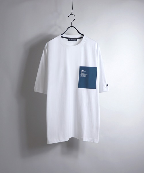 Kappa（カッパ）の「Kappa/カッパ 別注ナイロンポケット切替ビッグシルエットTシャツ（Tシャツ/カットソー・メンズ・ホワイト/ブラック/ベージュ/サックスブルー/ホワイト系その他/ブラック系その他/ホワイト系その他2/ホワイト系その他3/ホワイト系その他4/ブラック系その他2/ブラック系その他3/ブラック系その他4・M/L）」の4枚目の写真