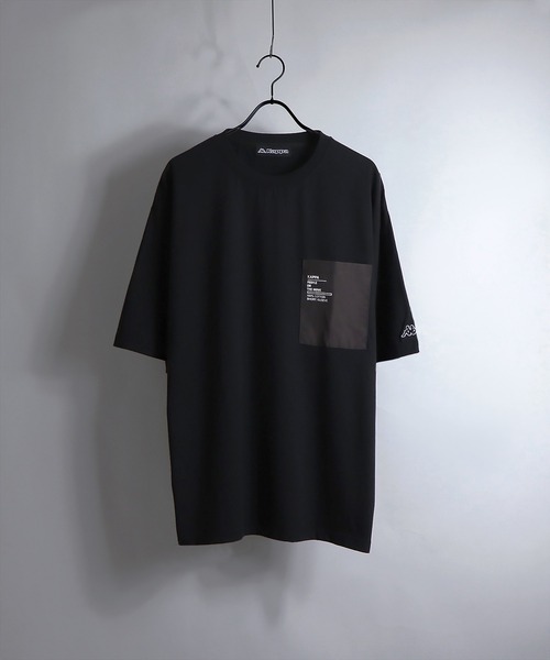 Kappa（カッパ）の「Kappa/カッパ 別注ナイロンポケット切替ビッグシルエットTシャツ（Tシャツ/カットソー・メンズ・ホワイト/ブラック/ベージュ/サックスブルー/ホワイト系その他/ブラック系その他/ホワイト系その他2/ホワイト系その他3/ホワイト系その他4/ブラック系その他2/ブラック系その他3/ブラック系その他4・M/L）」の10枚目の写真