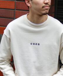 coen | コーエンロゴ刺繍クルーネックスウェット（トレーナー）(スウェット)
