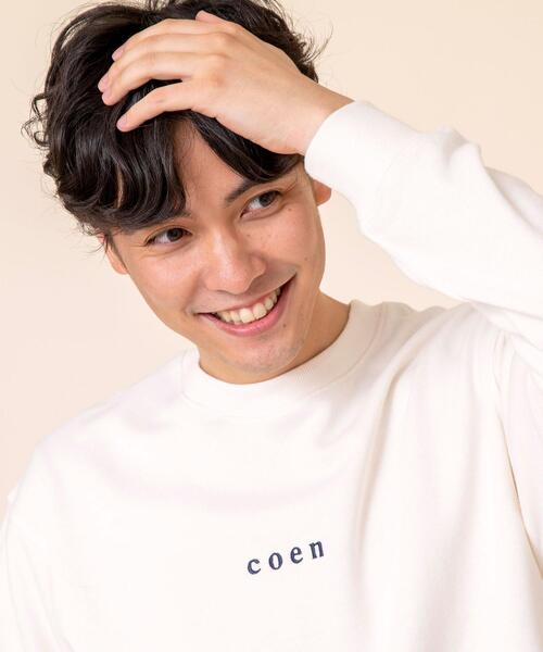 coen（コーエン）の「コーエンロゴ刺繍クルーネックスウェット（トレーナー）（スウェット・メンズ・オフホワイト/ネイビー・X-LARGE/LARGE/MEDIUM/SMALL）」の10枚目の写真