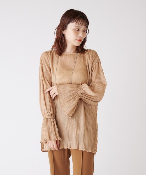 めかこです⭐︎サカイ　チェックブラウス　プリーツブラウス Omekashi（オメカシ）の「プリーツブラウス（シャツ/ブラウス