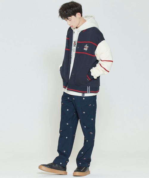 ROMANTIC CROWN(ロマンティッククラウン)の「【ROMANTIC CROWN】SUNDAY SYNDROME BASEBALL CARDIGAN / サンデイ シンドローム ベースボール カーディガン(カーディガン/ボレロ・メンズ・ネイビー/オートミール・SMALL/MEDIUM/LARGE)」の6枚目の写真