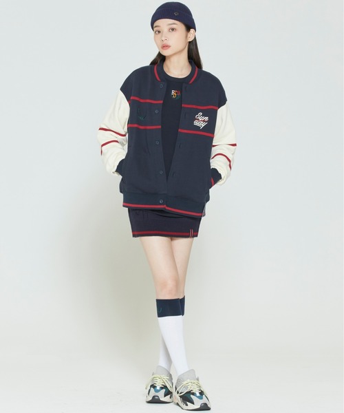 ROMANTIC CROWN(ロマンティッククラウン)の「【ROMANTIC CROWN】SUNDAY SYNDROME BASEBALL CARDIGAN / サンデイ シンドローム ベースボール カーディガン(カーディガン/ボレロ・メンズ・ネイビー/オートミール・SMALL/MEDIUM/LARGE)」の13枚目の写真