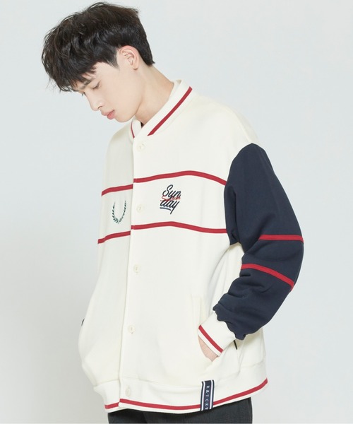 ROMANTIC CROWN(ロマンティッククラウン)の「【ROMANTIC CROWN】SUNDAY SYNDROME BASEBALL CARDIGAN / サンデイ シンドローム ベースボール カーディガン(カーディガン/ボレロ・メンズ・ネイビー/オートミール・SMALL/MEDIUM/LARGE)」の19枚目の写真
