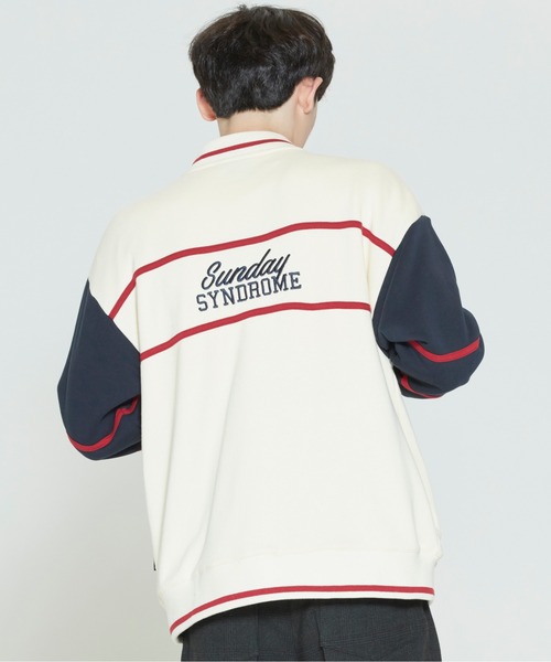ROMANTIC CROWN(ロマンティッククラウン)の「【ROMANTIC CROWN】SUNDAY SYNDROME BASEBALL CARDIGAN / サンデイ シンドローム ベースボール カーディガン(カーディガン/ボレロ・メンズ・ネイビー/オートミール・SMALL/MEDIUM/LARGE)」の20枚目の写真