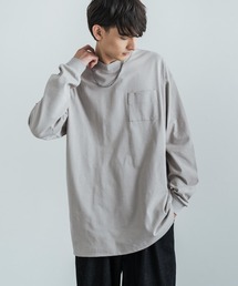 日本製 ポケット付き長袖AラインロングTシャツカットソー MVS天竺 AUD6237