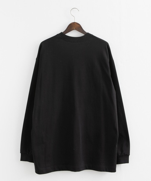 日本製 ポケット付き長袖AラインロングTシャツカットソー MVS天竺