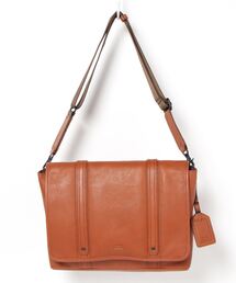 cow leather ショルダーバッグ 横長