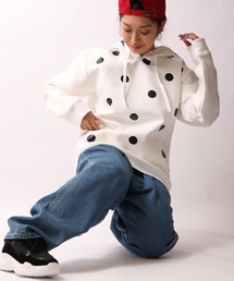 REGIEVO（レジエボ）の「【REGIEVO】可愛いドッドプリントプルオーバーパーカー フーディー（パーカー）」