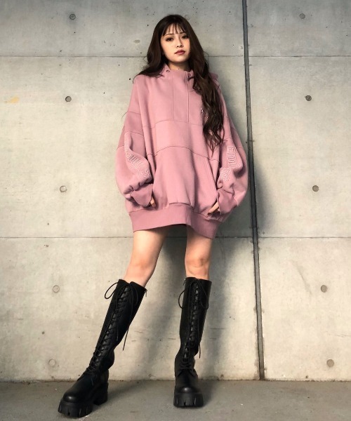 ENVYM(アンビー)の「LACE UPロングブーツ(ブーツ・レディース・ブラック・22.5cm/23.5cm/24.5cm)」の6枚目の写真
