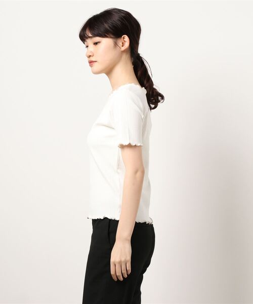 EPIMI E'PIMMY（エピミエピミー）の「メローフリルカットソープルオーバー（Tシャツ/カットソー・レディース・グレー系その他/ブルー/オフホワイト/ブラック/ピンク・MEDIUM）」の18枚目の写真