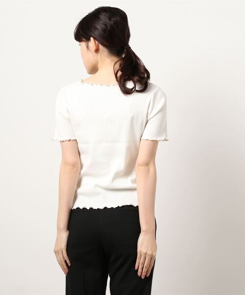 EPIMI E'PIMMY（エピミエピミー）の「メローフリルカットソープルオーバー（Tシャツ/カットソー・レディース・グレー系その他/ブルー/オフホワイト/ブラック/ピンク・MEDIUM）」の11枚目の写真