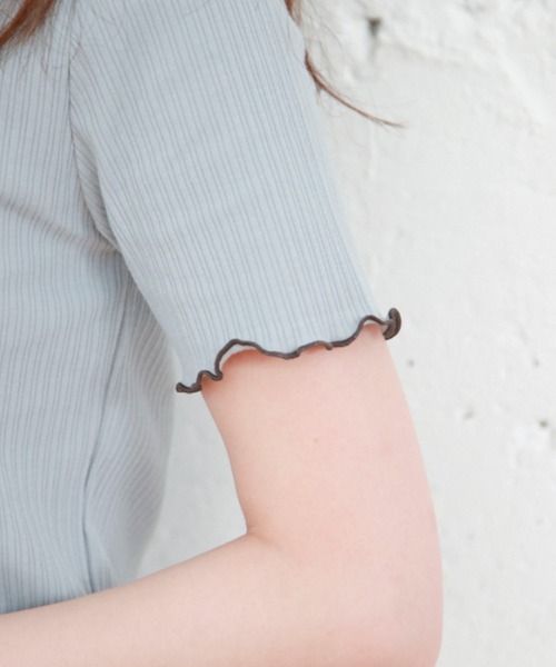 EPIMI E'PIMMY（エピミエピミー）の「メローフリルカットソープルオーバー（Tシャツ/カットソー・レディース・グレー系その他/ブルー/オフホワイト/ブラック/ピンク・MEDIUM）」の20枚目の写真