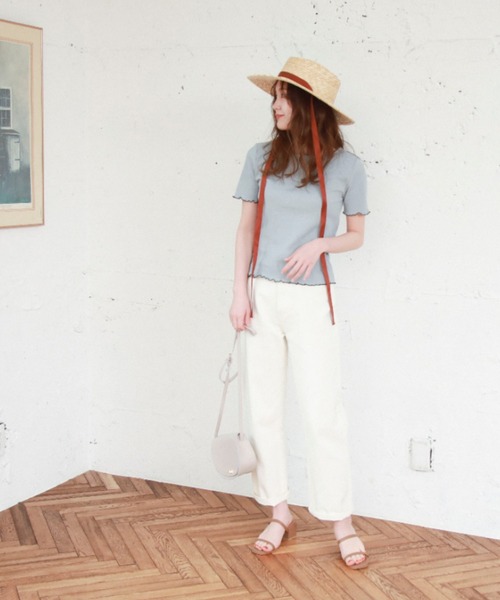 EPIMI E'PIMMY（エピミエピミー）の「メローフリルカットソープルオーバー（Tシャツ/カットソー・レディース・グレー系その他/ブルー/オフホワイト/ブラック/ピンク・MEDIUM）」の15枚目の写真