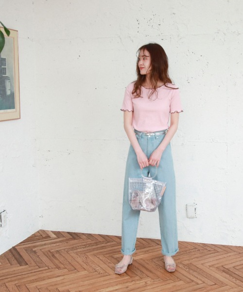 EPIMI E'PIMMY（エピミエピミー）の「メローフリルカットソープルオーバー（Tシャツ/カットソー・レディース・グレー系その他/ブルー/オフホワイト/ブラック/ピンク・MEDIUM）」の17枚目の写真