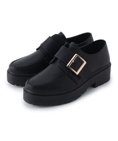 cs T&P(シーエスティーアンドピー)の「バックル付きマニッシュ(パンプス・レディース・ブラック/ブラック系1/ダークブラウン/ブラック系8・M/S/LL/L)」の2枚目の写真