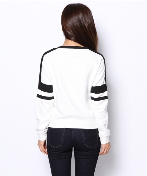 adidas Originals（アディダスオリジナルス）の「アディダス オリジナルス ロゴ クルースウェット LOGO CREW SWEAT M69756（スウェット・レディース・ホワイト/ブラック・X-SMALL/MEDIUM/SMALL）」の5枚目の写真