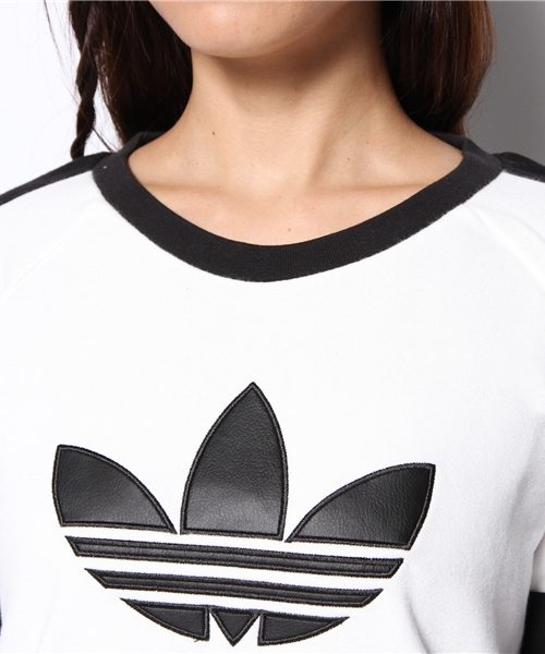 adidas Originals（アディダスオリジナルス）の「アディダス オリジナルス ロゴ クルースウェット LOGO CREW SWEAT M69756（スウェット・レディース・ホワイト/ブラック・X-SMALL/MEDIUM/SMALL）」の6枚目の写真
