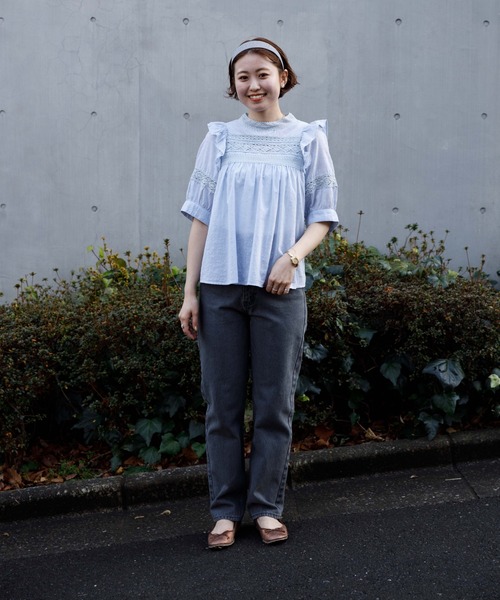 flower（フラワー）の「エデンレースブラウス（シャツ/ブラウス・レディース・ホワイト/グレー/ブルー/ラベンダー・FREE）」の17枚目の写真