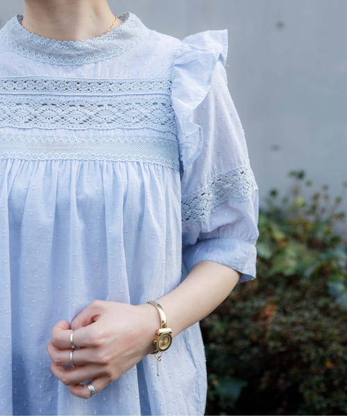 flower（フラワー）の「エデンレースブラウス（シャツ/ブラウス・レディース・ホワイト/グレー/ブルー/ラベンダー・FREE）」の19枚目の写真