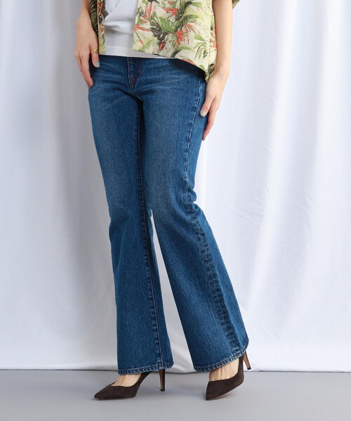 JET（ジェット）の「◆【ウォッシャブル】14.0ozフレアラインデニムパンツ（デニムパンツ・レディース・ライトブルー/ネイビー・23/24/25/26/27/28）」の2枚目の写真