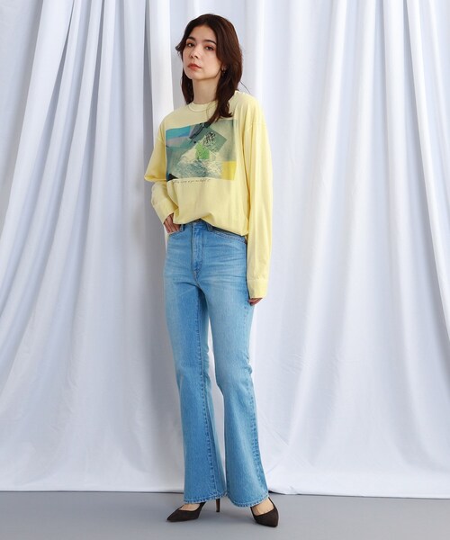 JET（ジェット）の「◆【ウォッシャブル】14.0ozフレアラインデニムパンツ（デニムパンツ・レディース・ライトブルー/ネイビー・23/24/25/26/27/28）」の3枚目の写真