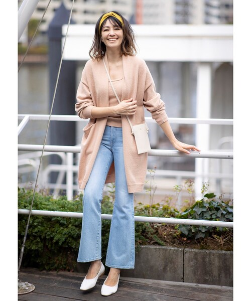 JET（ジェット）の「◆【ウォッシャブル】14.0ozフレアラインデニムパンツ（デニムパンツ・レディース・ライトブルー/ネイビー・23/24/25/26/27/28）」の13枚目の写真