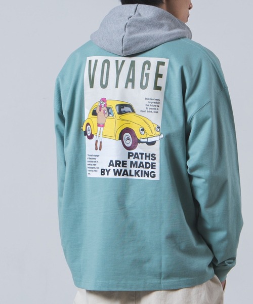 WEGO(ウィゴー)の「WEGO/アソートロゴビッグシルエットロンT(Tシャツ/カットソー・メンズ・ホワイト/ダークグリーン/ブラウン/カーキ/サックスブルー/ブルー/グリーン/オートミール/杢グレー/ベージュ系その他/グリーン系その他/スミクロ/その他1/その他2/その他4/その他3/その他5/その他6・MEDIUM/LARGE)」の12枚目の写真
