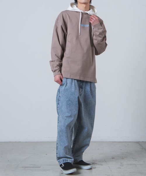 WEGO(ウィゴー)の「WEGO/アソートロゴビッグシルエットロンT(Tシャツ/カットソー・メンズ・ホワイト/ダークグリーン/ブラウン/カーキ/サックスブルー/ブルー/グリーン/オートミール/杢グレー/ベージュ系その他/グリーン系その他/スミクロ/その他1/その他2/その他4/その他3/その他5/その他6・MEDIUM/LARGE)」の20枚目の写真