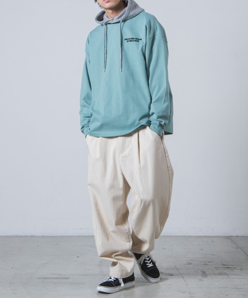 WEGO(ウィゴー)の「WEGO/アソートロゴビッグシルエットロンT(Tシャツ/カットソー・メンズ・ホワイト/ダークグリーン/ブラウン/カーキ/サックスブルー/ブルー/グリーン/オートミール/杢グレー/ベージュ系その他/グリーン系その他/スミクロ/その他1/その他2/その他4/その他3/その他5/その他6・MEDIUM/LARGE)」の22枚目の写真