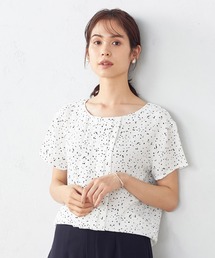 COMME CA ISM | ドット柄　半袖ブラウス(シャツ/ブラウス)