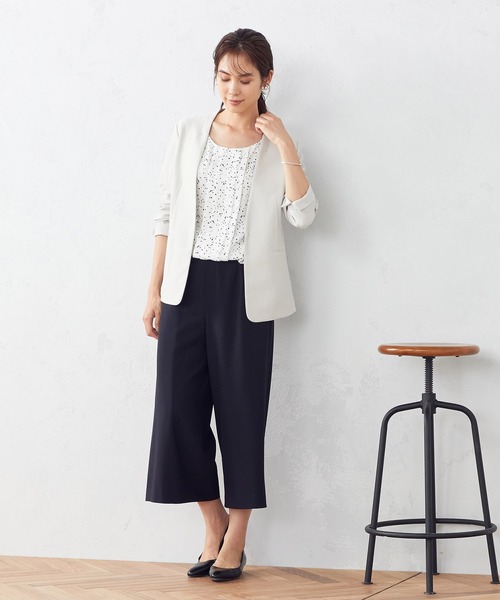 COMME CA ISM（コムサイズム）の「ドット柄　半袖ブラウス（シャツ/ブラウス・レディース・ホワイト/ベージュ・SMALL/MEDIUM/LARGE）」の13枚目の写真