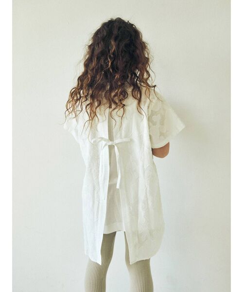 Ungrid（アングリッド）の「Kids ジャカードハーフスリーブシャツ（シャツ/ブラウス・キッズ・オフホワイト/ブラック・100/120）」の3枚目の写真