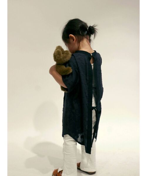 Ungrid（アングリッド）の「Kids ジャカードハーフスリーブシャツ（シャツ/ブラウス・キッズ・オフホワイト/ブラック・100/120）」の12枚目の写真