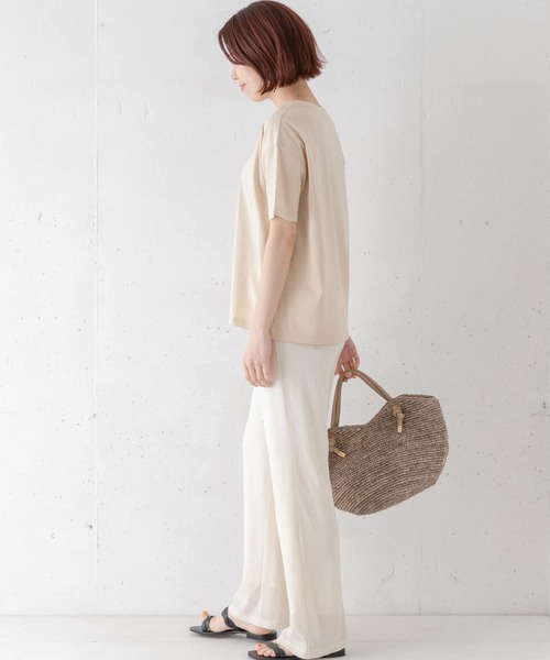 URBAN RESEARCH Sonny Label(アーバンリサーチサニーレーベル)の「TRUECOTTONルーズフィットTシャツ(Tシャツ/カットソー・レディース・ブラック/ベージュ/オフホワイト/ホワイト系その他・FREE)」の9枚目の写真