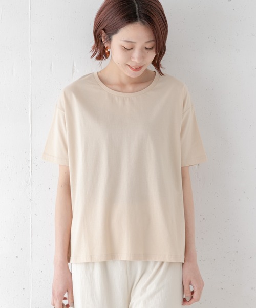 URBAN RESEARCH Sonny Label(アーバンリサーチサニーレーベル)の「TRUECOTTONルーズフィットTシャツ(Tシャツ/カットソー・レディース・ブラック/ベージュ/オフホワイト/ホワイト系その他・FREE)」の1枚目の写真
