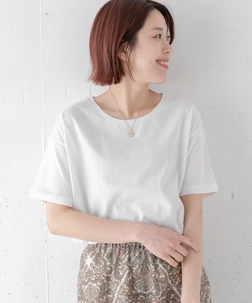 URBAN RESEARCH Sonny Label(アーバンリサーチサニーレーベル)の「TRUECOTTONルーズフィットTシャツ(Tシャツ/カットソー・レディース・ブラック/ベージュ/オフホワイト/ホワイト系その他・FREE)」の2枚目の写真
