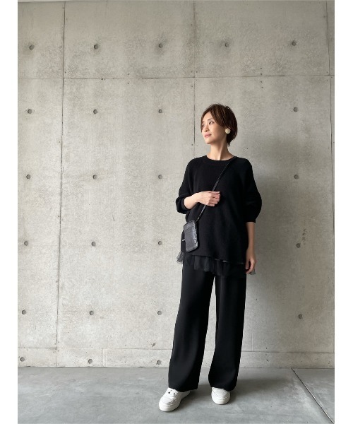 新品タグ付　24SS ビアズリー　チュチュキャミニット　ブラック チュチュキャミニット （ニット・セーター）｜BEARDSLEY