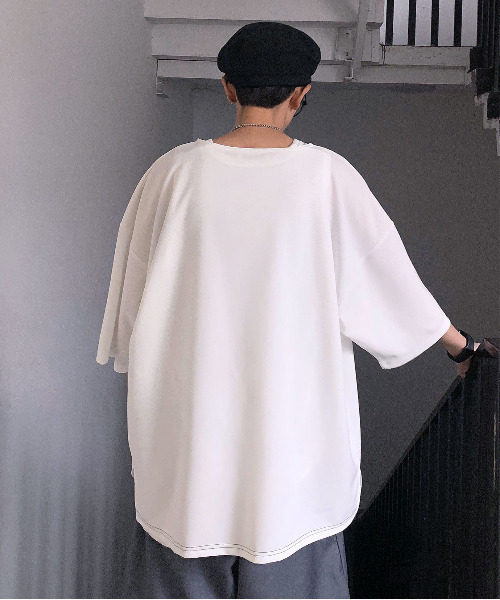 neos（ネオス）の「【neos -addictive design-】ルーズシルエット キーネック Tシャツ タンクトップ アンサンブル（Tシャツ/カットソー・メンズ・ホワイト/ブラウン/グレイッシュベージュ/ベージュ・MEDIUM/LARGE）」の19枚目の写真