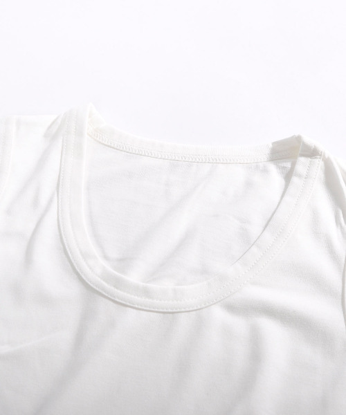 neos（ネオス）の「【neos -addictive design-】ルーズシルエット キーネック Tシャツ タンクトップ アンサンブル（Tシャツ/カットソー・メンズ・ホワイト/ブラウン/グレイッシュベージュ/ベージュ・MEDIUM/LARGE）」の11枚目の写真