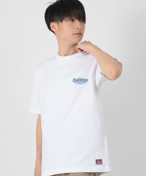 BEN DAVIS(ベンデイビス)の「【BEN DAVIS/ベンデイビス】 オーバルロゴプリント ワンポイント バックプリント Tシャツ(Tシャツ/カットソー・メンズ・ホワイト/ブラック/ブルーグレー・M/L/XL)」の4枚目の写真