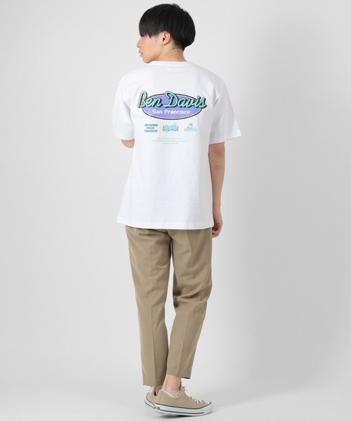 BEN DAVIS(ベンデイビス)の「【BEN DAVIS/ベンデイビス】 オーバルロゴプリント ワンポイント バックプリント Tシャツ(Tシャツ/カットソー・メンズ・ホワイト/ブラック/ブルーグレー・M/L/XL)」の13枚目の写真