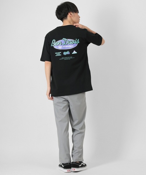 BEN DAVIS(ベンデイビス)の「【BEN DAVIS/ベンデイビス】 オーバルロゴプリント ワンポイント バックプリント Tシャツ(Tシャツ/カットソー・メンズ・ホワイト/ブラック/ブルーグレー・M/L/XL)」の14枚目の写真