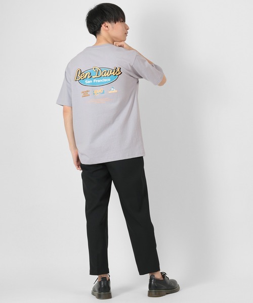 BEN DAVIS(ベンデイビス)の「【BEN DAVIS/ベンデイビス】 オーバルロゴプリント ワンポイント バックプリント Tシャツ(Tシャツ/カットソー・メンズ・ホワイト/ブラック/ブルーグレー・M/L/XL)」の15枚目の写真